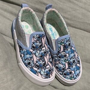 Disney Kids Stitch Slip-On Sneakers - Blue and Silver
